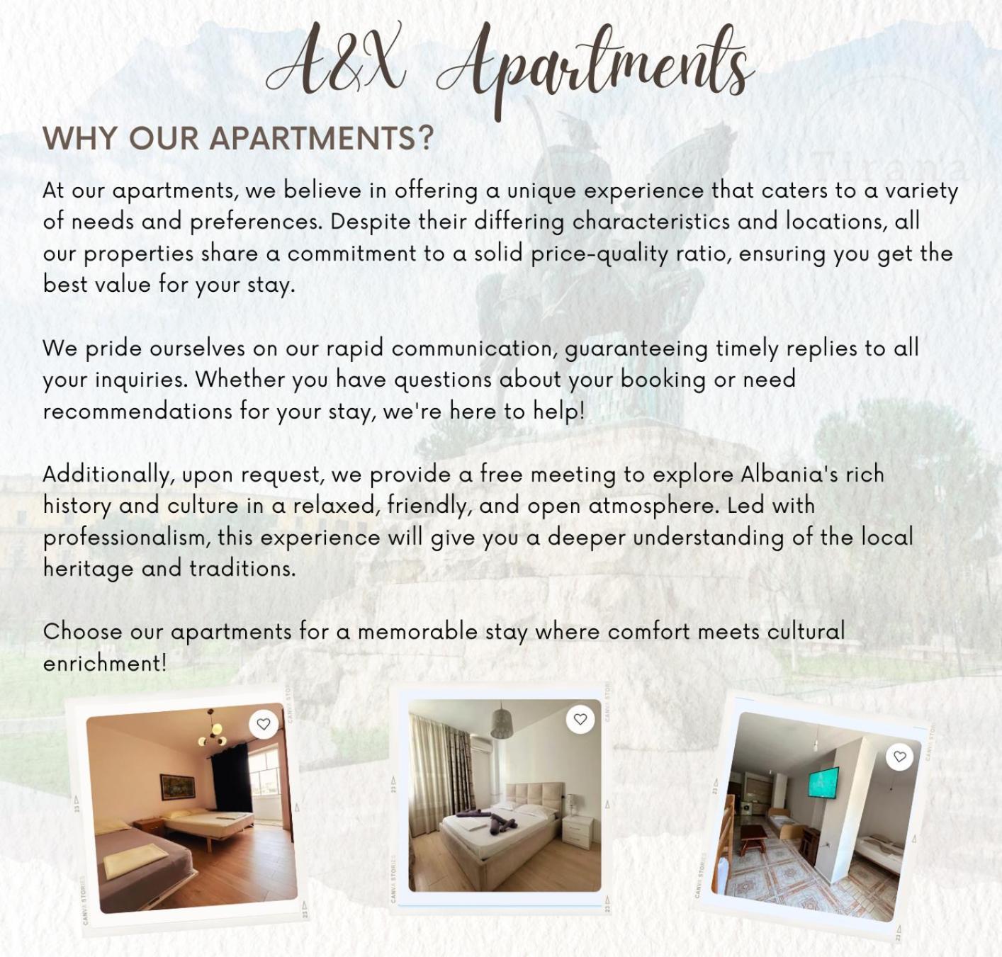 A&X Lovely And Central Apartment - 24H Self Check-In Tirana Zewnętrze zdjęcie